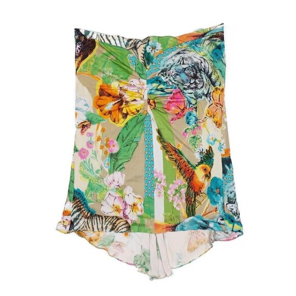 Blumarine Animal + Floral Silk Skirt - Picture 2 of 5